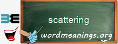 WordMeaning blackboard for scattering